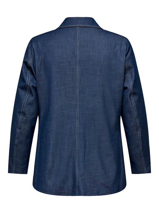CARJINA - Blazer Med Kontrast Syninger