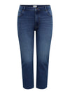 CARELLIE - Blå Mom Ankel Jeans
