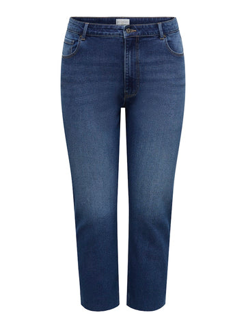 CARELLIE - Blå Mom Ankel Jeans