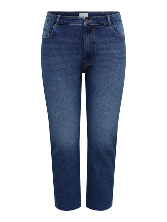 CARELLIE - Blå Mom Ankel Jeans
