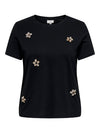 CARLENE - Sort Seashell T-shirt