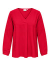 CarMetta - Bluse med V-hals