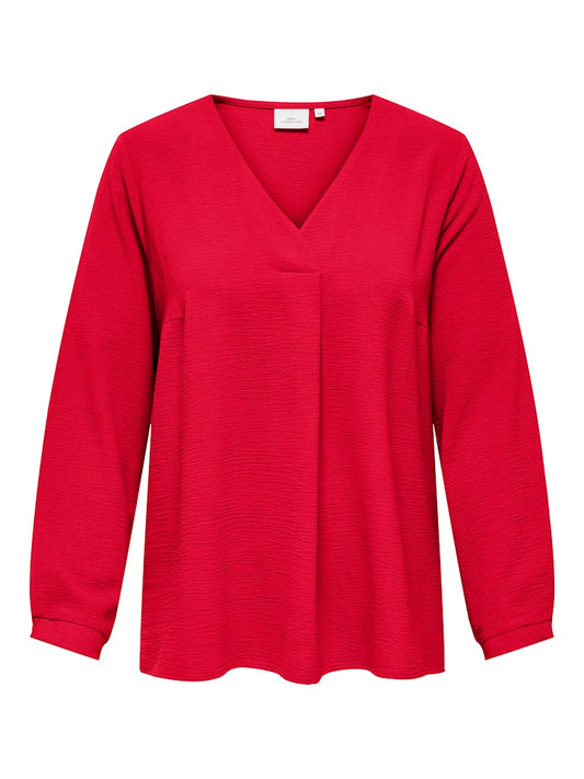 CarMetta - Bluse med V-hals