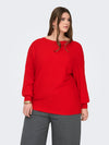 CARNEW ADALINE - Red & Indigo Strikbluse