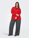 CARNEW ADALINE - Red & Indigo Strikbluse