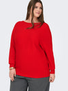 CARNEW ADALINE - Red & Indigo Strikbluse