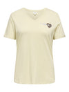 CarBea - T-shirt med V-hals - Off White