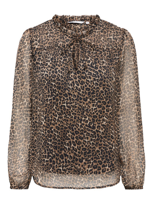 CarDitsy - Chiffonbluse med Print