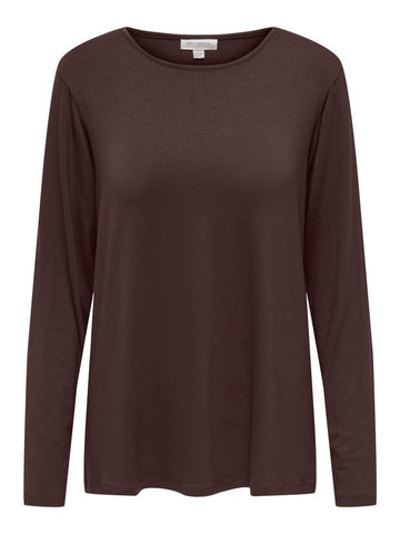 Carlonny - Basis Bluse - Brun