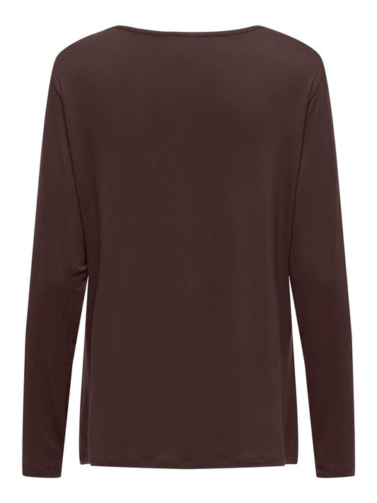 Carlonny - Basis Bluse - Brun
