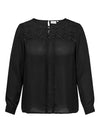 CARALICE L/S LACE TOP WVN