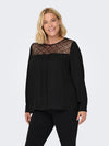 CARALICE L/S LACE TOP WVN