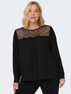 CARALICE L/S LACE TOP WVN