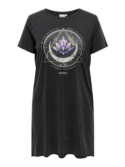 CARLUCY - T-Shirt Kjole med Print