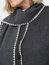 CARELBA SCALLOP EDGE SCARF COAT