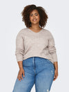 CARCAMILLA - V-NECK L/S PULLOVER KNIT - NOOS