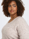 CARCAMILLA - V-NECK L/S PULLOVER KNIT - NOOS