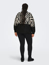 CARJADE ZEBRA L/S O-NECK KNIT NOOS