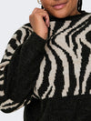 CARJADE ZEBRA L/S O-NECK KNIT NOOS