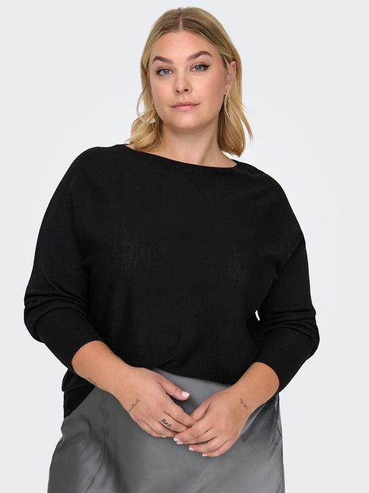 CarRaida - Sort Strik med Bådhals