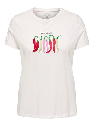 CARKITA - T-shirt med perler eller pailletter
