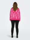 CARMONTANA ZEBRA LOOSE O-NECK KNIT