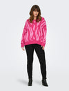 CARMONTANA ZEBRA LOOSE O-NECK KNIT