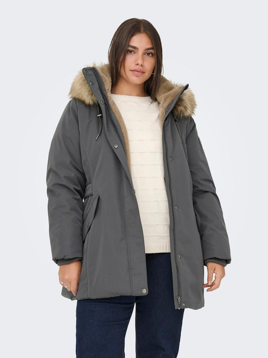CARNEWPRISKA - Parka Jakke med Pels