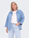 CARKIRSI - STRIBET DENIM JAKKE