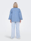 CARKIRSI - STRIBET DENIM JAKKE