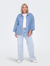 CARKIRSI - STRIBET DENIM JAKKE