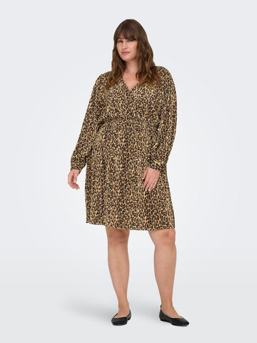 CARMKA - Leopard Kjole V-hals