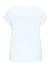 CARMILDA - Kortærmet T-shirt med Broderier