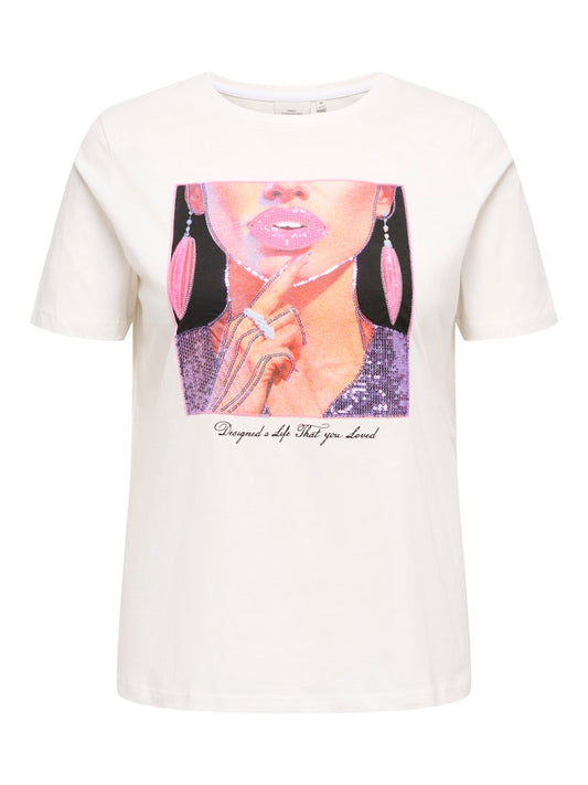 CarChrista - Kortærmet T-shirt med Print