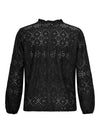 Lange ermer O-hals bluse