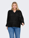 Lange ermer O-hals bluse