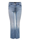 CARMAYA- Højtaljede flared jeans med push-up