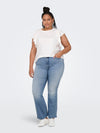 CARMAYA- Højtaljede flared jeans med push-up
