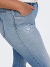 CARMAYA- Højtaljede flared jeans med push-up