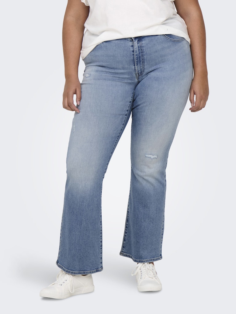 CARMAYA- Højtaljede flared jeans med push-up