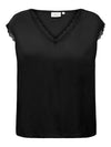 CARJASMINA - Bluse med Blondekanter