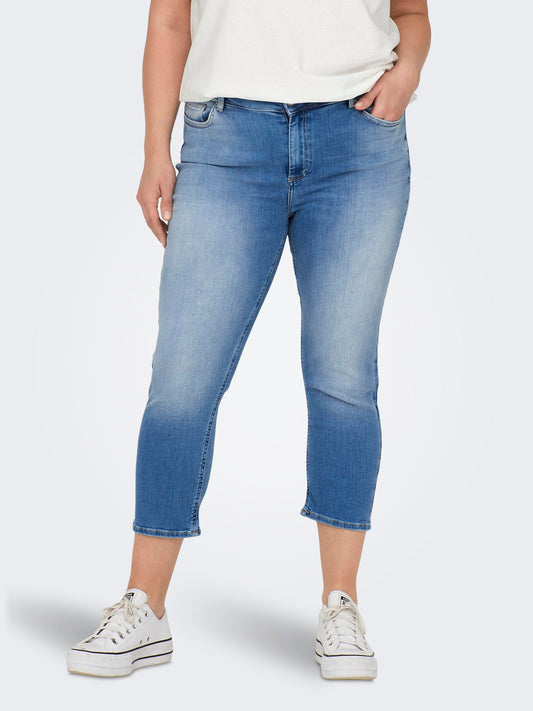 CARWILLY - Capri Jeans med middels midje - Noos