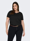 CARBONNIE -T-shirt med A-form- NOOS