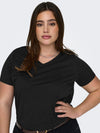 CARBONNIE -T-shirt med A-form- NOOS