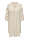 CARTOKYO L/S LINEN BLEND DRESS