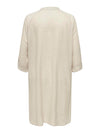 CARTOKYO L/S LINEN BLEND DRESS