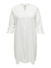 CARTOKYO L/S LINEN BLEND DRESS