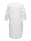 CARTOKYO L/S LINEN BLEND DRESS
