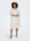 CARTOKYO L/S LINEN BLEND DRESS