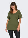 CARBONNIE -T-shirt med A-form- NOOS